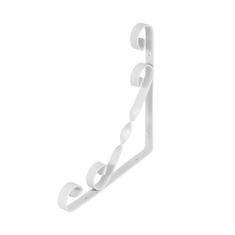 Consola decorativa, din otel, alba, 205 x 205 x 14 mm