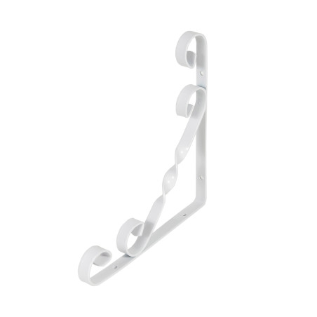 Consola decorativa, din otel, alba, 205 x 205 x 14 mm