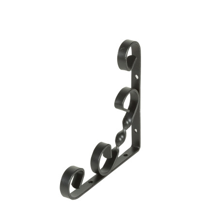 Consola decorativa, din otel, neagra, 155 x 155 x 14 mm