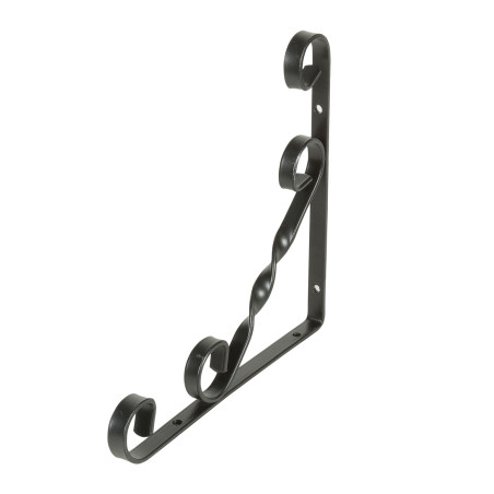 Consola decorativa, din otel, neagra, 205 x 205 x 14 mm
