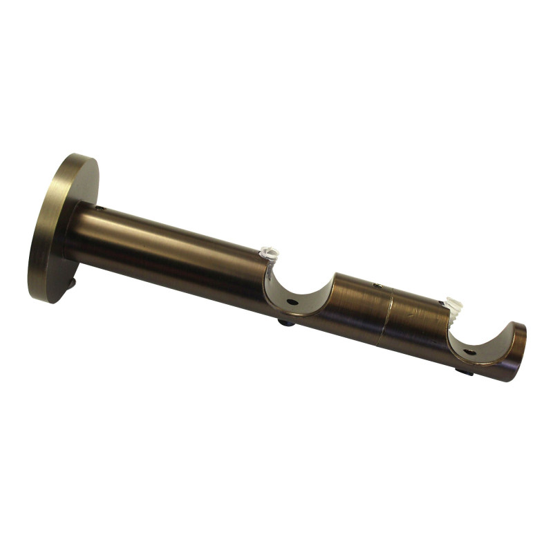 Consola galerie Gardinia Chicago, dubla, deschisa, metal, 20 mm, bronz 31371