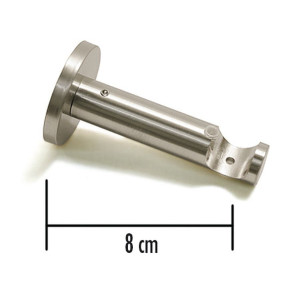 Consola galerie, simpla, deschisa, metal, 20 mm, inox 10011152