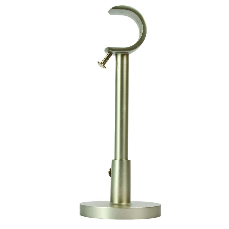 Consola galerie, simpla, deschisa, metal, cu suport, 25 mm, inox