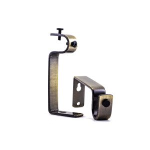 Consola galerie, simpla, metal, 19 / 20 mm, auriu antic, 2 buc / set