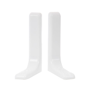 Console metalice, pentru etajere, albe, 80 x 120 mm, set 2 bucati