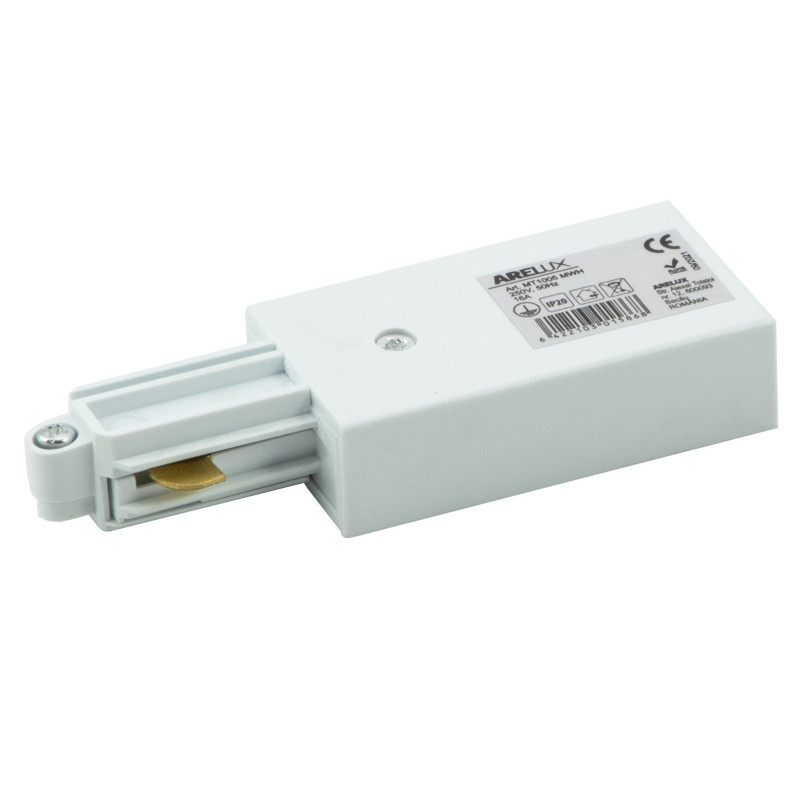 Alimentator MT1005 MWH, dreapta, 1 circuit, 250V / 16A, alb mat