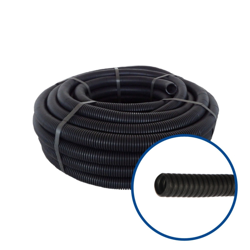 Copex / tub riflat HDPE Total Plast, D exterior 25 mm, 320 N, fara halogen, rola 50 m
