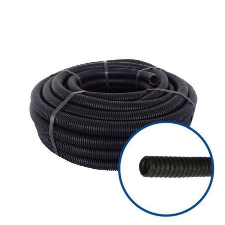 Copex / tub riflat HDPE Total Plast, D exterior 25 mm, 320 N, fara halogen, rola 50 m