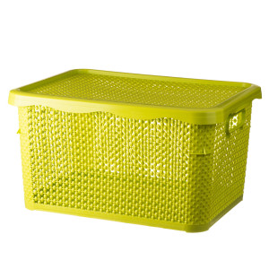 Cos cu model perlat, plastic, diverse culori, 40 L