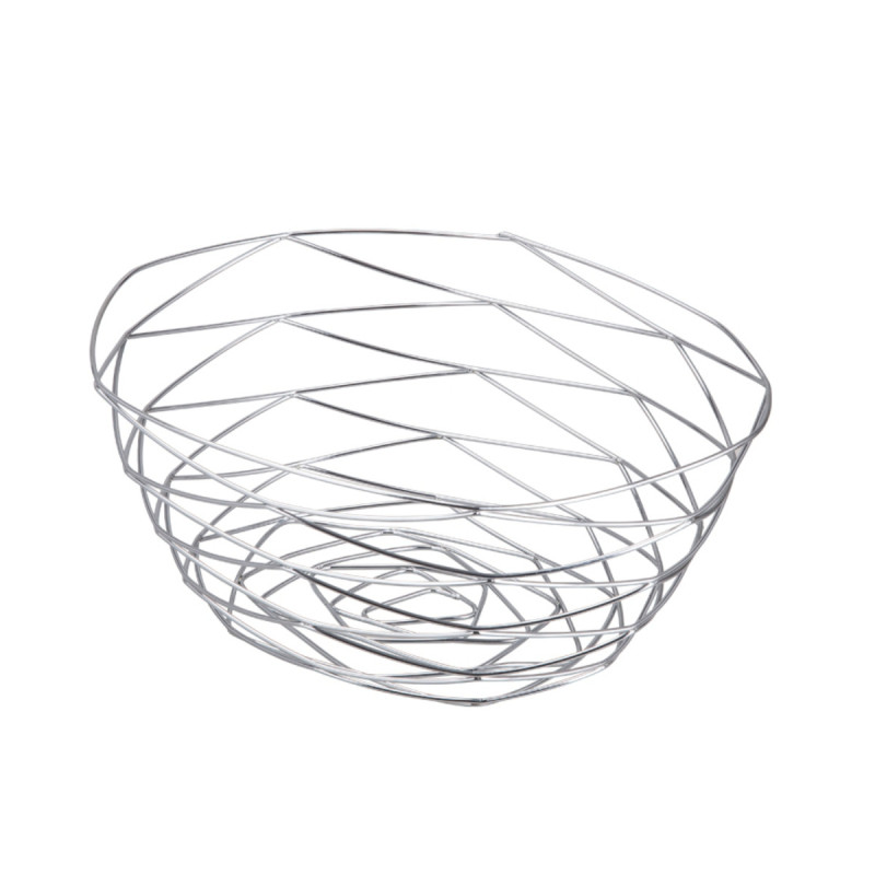 Cos de masa pentru fructe, KIC-0284F, din metal cromat, 8 x 22.5 cm