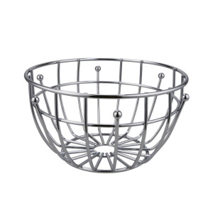 Cos de masa pentru fructe, KIC-0285, din metal cromat, 14.5 x 26 cm