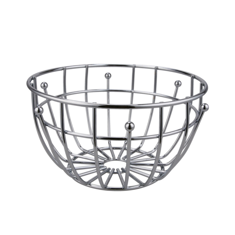 Cos de masa pentru fructe, KIC-0285, din metal cromat, 14.5 x 26 cm