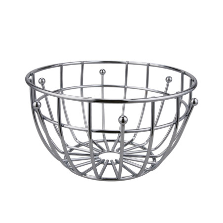 Cos de masa pentru fructe, KIC-0285, din metal cromat, 14.5 x 26 cm