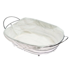 Cos de masa pentru paine, S008X, din otel + bumbac + poliester, 27 x 20 x 7.5 cm