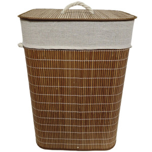 Cos de rufe Caressa HY23110, bambus, natur, 40 x 30 x 57 cm, 66 L
