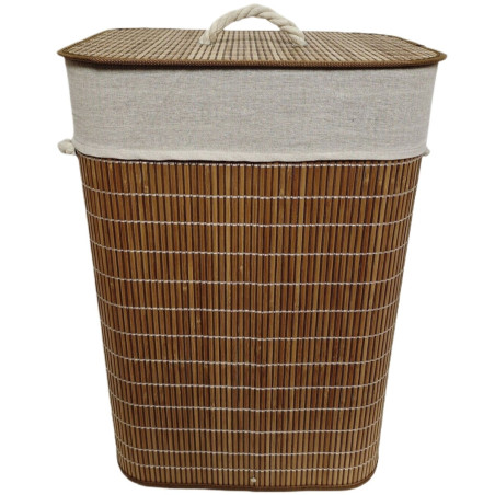 Cos de rufe Caressa HY23110, bambus, natur, 40 x 30 x 57 cm, 66 L