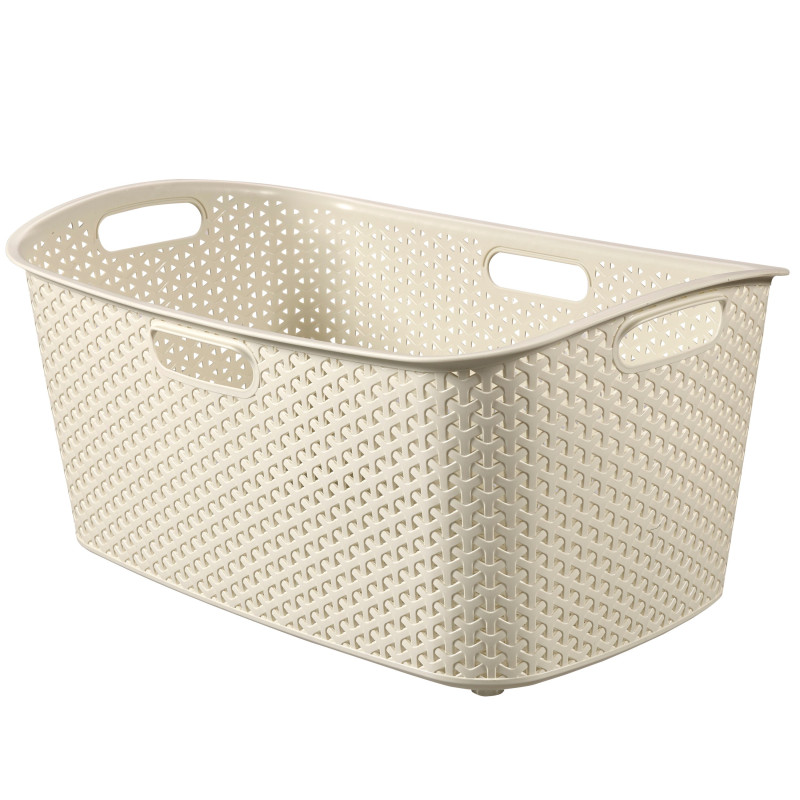Cos de rufe My style, plastic, alb, 60 x 39 x 27.8 cm, 47 L