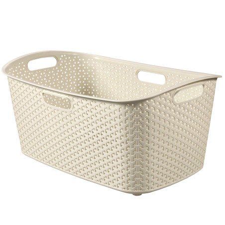 Cos de rufe My style, plastic, alb, 60 x 39 x 27.8 cm, 47 L