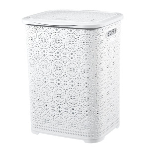 Cos de rufe Rio 82005, plastic, alb, 65 L