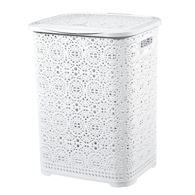 Cos de rufe Rio 82005, plastic, alb, 65 L