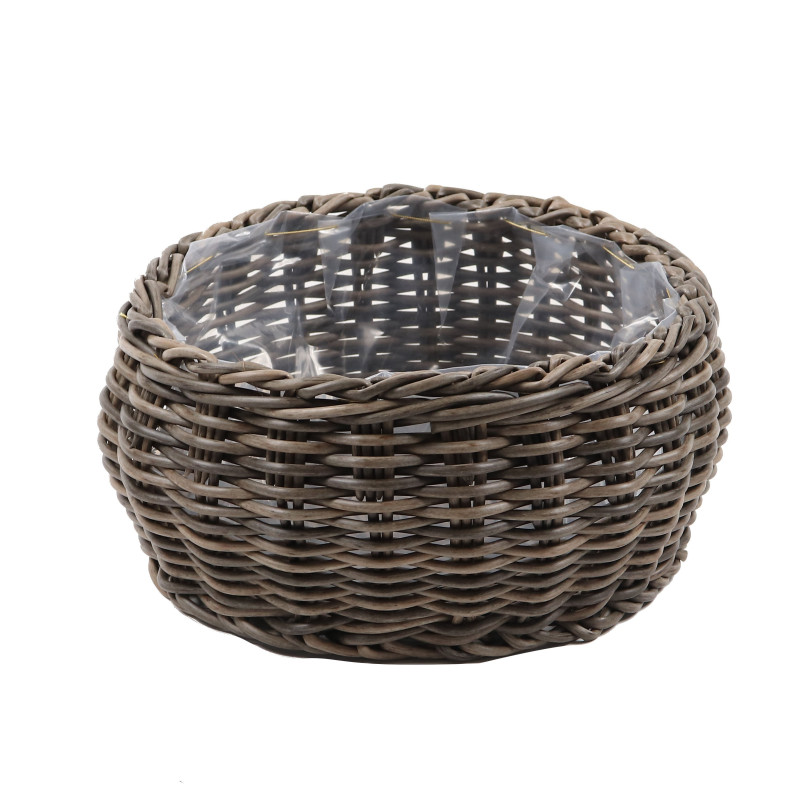Cos pentru flori 6647410W, polietilena, natur, 28 x 12 cm