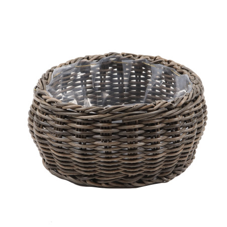 Cos pentru flori 6647410W, polietilena, natur, 28 x 12 cm