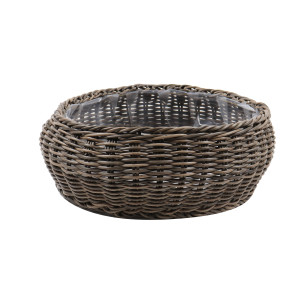 Cos pentru flori 6647410W, polietilena, natur, 45 x 16 cm