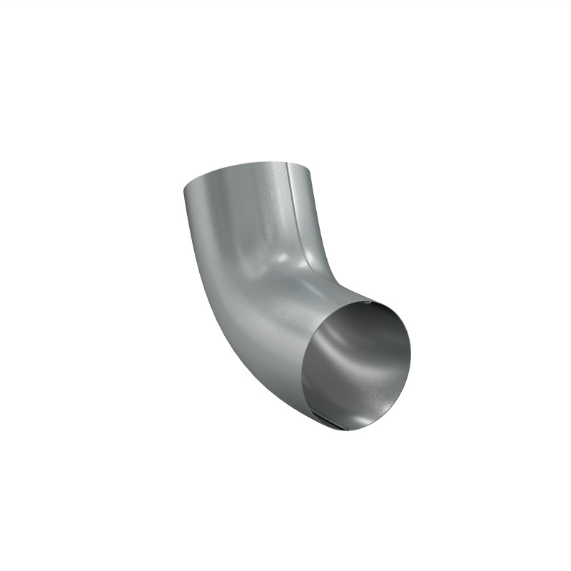 Cot 60 grade racord jgheab pentru sistem pluvial, Bilka, metalic, argintiu (RAL 9006), lucios, D 90 x 0.6 mm