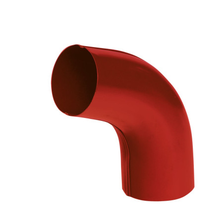 Cot 60 grade racord jgheab pentru sistem pluvial, Bilka, metalic, rosu (RAL 3011), lucios, D 90 x 0.6 mm