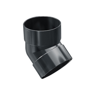 Cot burlan pentru sistem pluvial, cu 2 mufe, Budmat Proaqua, PVC, gri, 67.5 grade, 63 mm