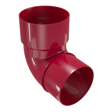 Cot burlan pentru sistem pluvial, Regenau, PVC, bordo, circular, 87.5 grade, D 100 mm
