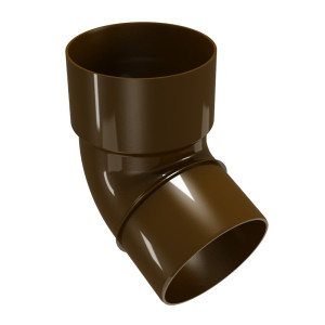 Cot burlan pentru sistem pluvial, Regenau, PVC, maro, circular, 67.5 grade, D 80 mm