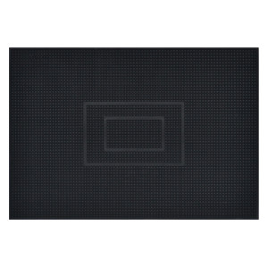 Covor intrare exterior Fagure, 45 x 75 cm, cauciuc, negru, dreptunghiular