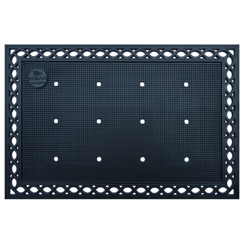 Covor intrare exterior Premium House, 60 x 90 cm, cauciuc, negru, dreptunghiular