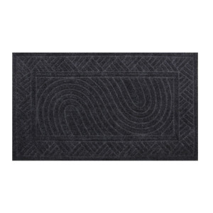 Covor intrare exterior RT Embossed RT330, 40 x 70 cm, cauciuc, gri, dreptunghiular