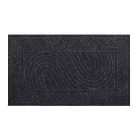 Covor intrare exterior RT Embossed RT330, 40 x 70 cm, cauciuc, gri, dreptunghiular