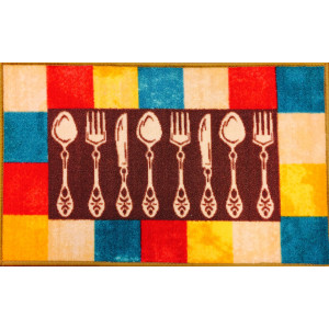 Covoras bucatarie Davo Pro Dish, 50 x 80 cm, nylon, multicolor, dreptunghiular