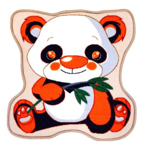 Covoras camera copii Davo Pro Panda, 65 x 65 cm, nylon, multicolor, patrat