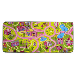 Covoras camera copii Playcarpet girls, 80 x 120 cm, poliamida, multicolor, dreptunghiular