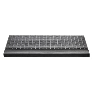 Covoras scara Hamat Blocks, 25 x 75 cm, cauciuc, antiderapant, gri antracit