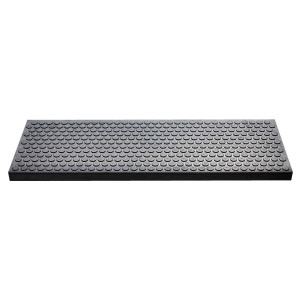 Covoras scara Hamat Dots, 25 x 75 cm, cauciuc, antiderapant, gri antracit