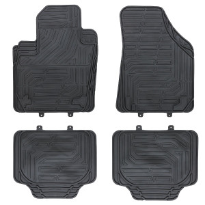Covorase auto Carmax, pentru Volkswagen, cauciuc, 62 x 50 / 38 x 48 cm, negru, set 4 bucati