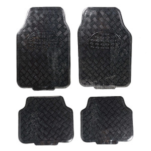 Covorase auto VGT Tuning, universale, PVC, 70 x 45 / 42 x 45 cm, gri, set 4 bucati