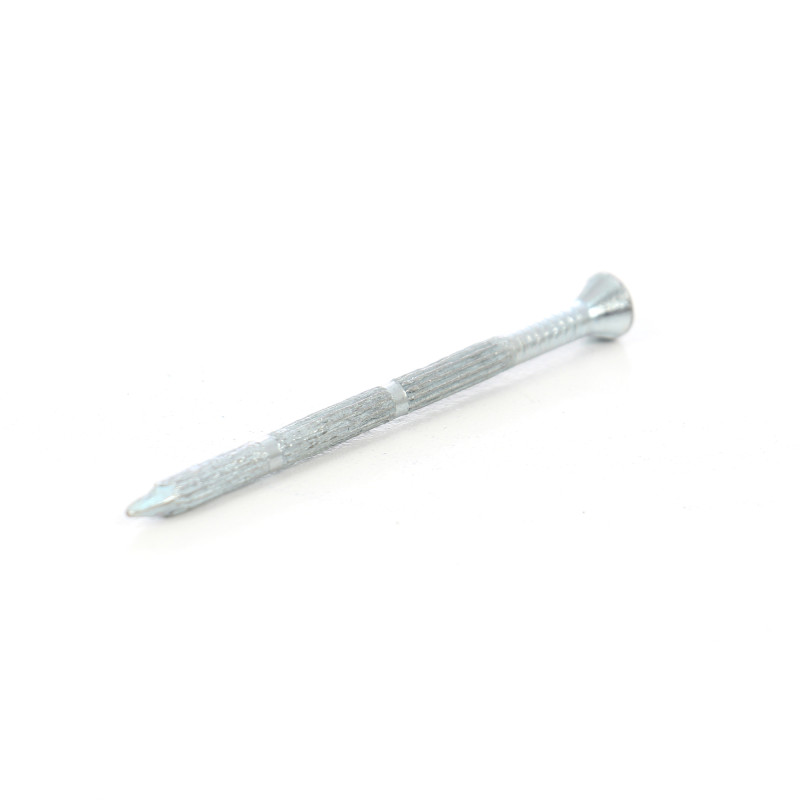 Cui striat pentru beton, cu cap inecat, otel, zincat alb, 3.5 x 55 mm