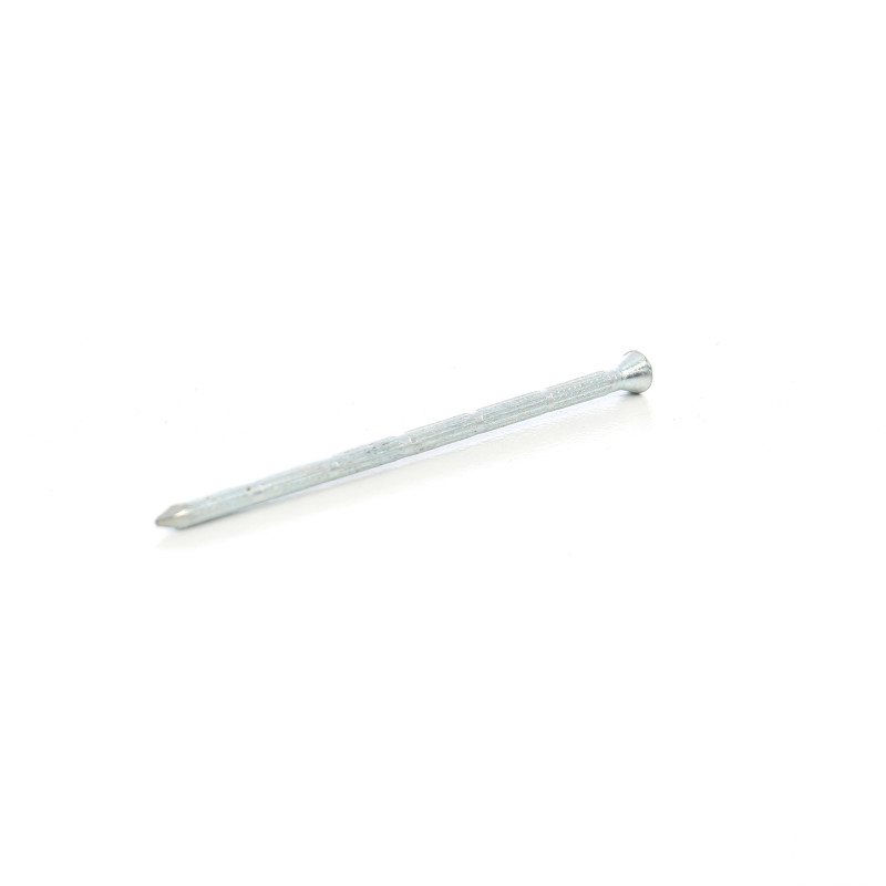 Cui striat pentru beton, cu cap inecat, otel, zincat alb, 3.5 x 80 mm