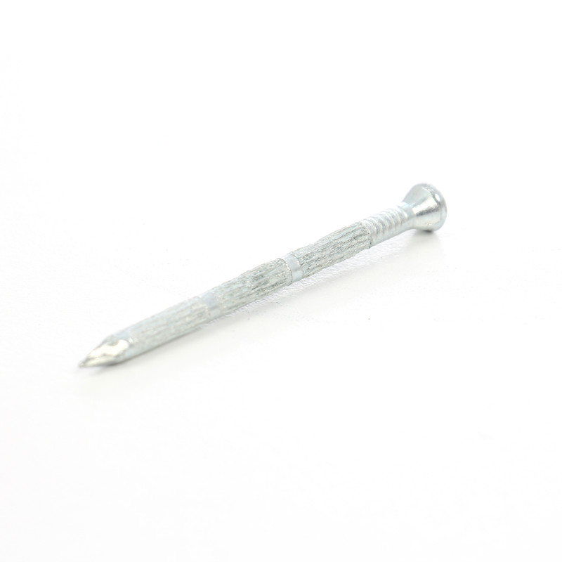Cui striat pentru beton, cu cap inecat, otel, zincat alb, 4.5 x 60 mm