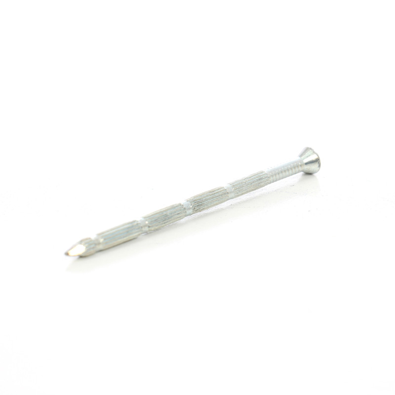 Cui striat pentru beton, cu cap inecat, otel, zincat alb, 4.5 x 80 mm