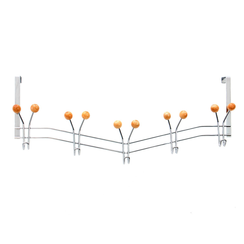 Cuier baie Rustic MG083, montaj usa, cu 10 agatatori