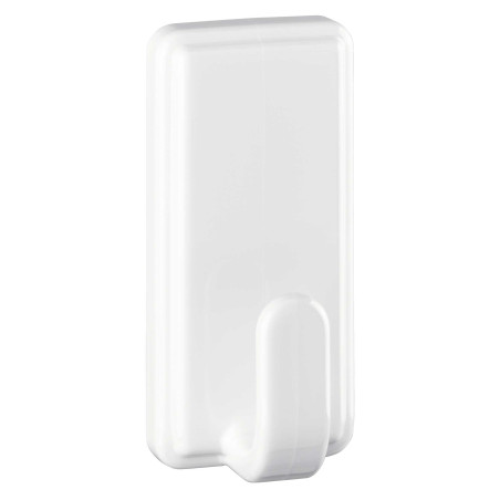 Cuier baie tesa Powerstrips Clasic, marime L, benzi dublu adezive incluse, alb, o agatatoare, set 2 bucati