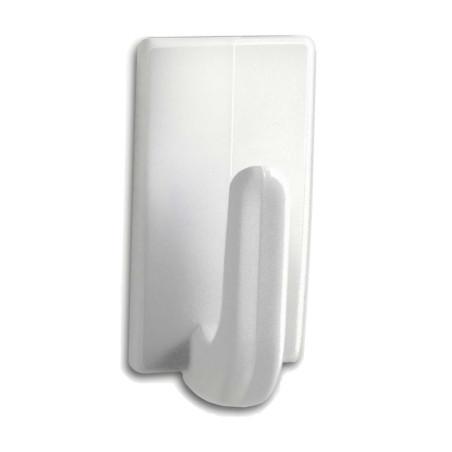 Cuier baie tesa Powerstrips Clasic, marime S, benzi dublu adezive incluse, alb, o agatatoare, set 3 bucati
